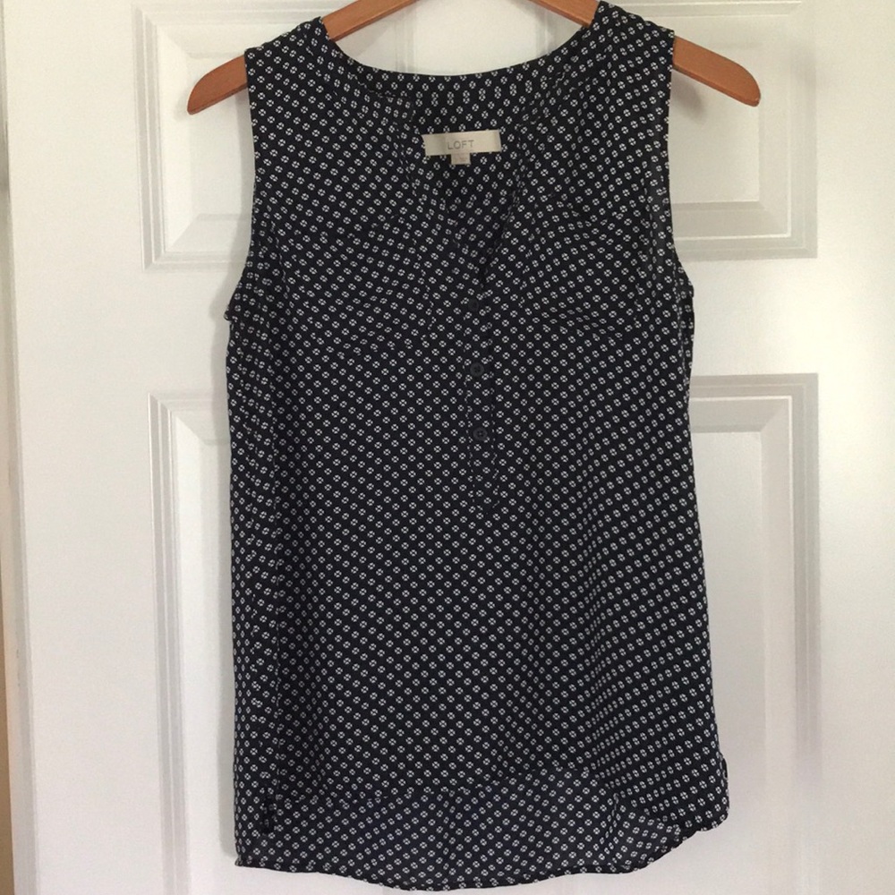 LOFT sleeveless Henley